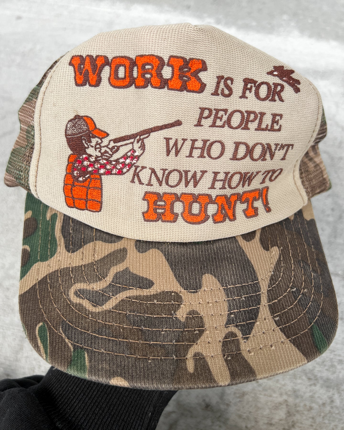 1980s Hunting Camo Trucker Hat - One Size