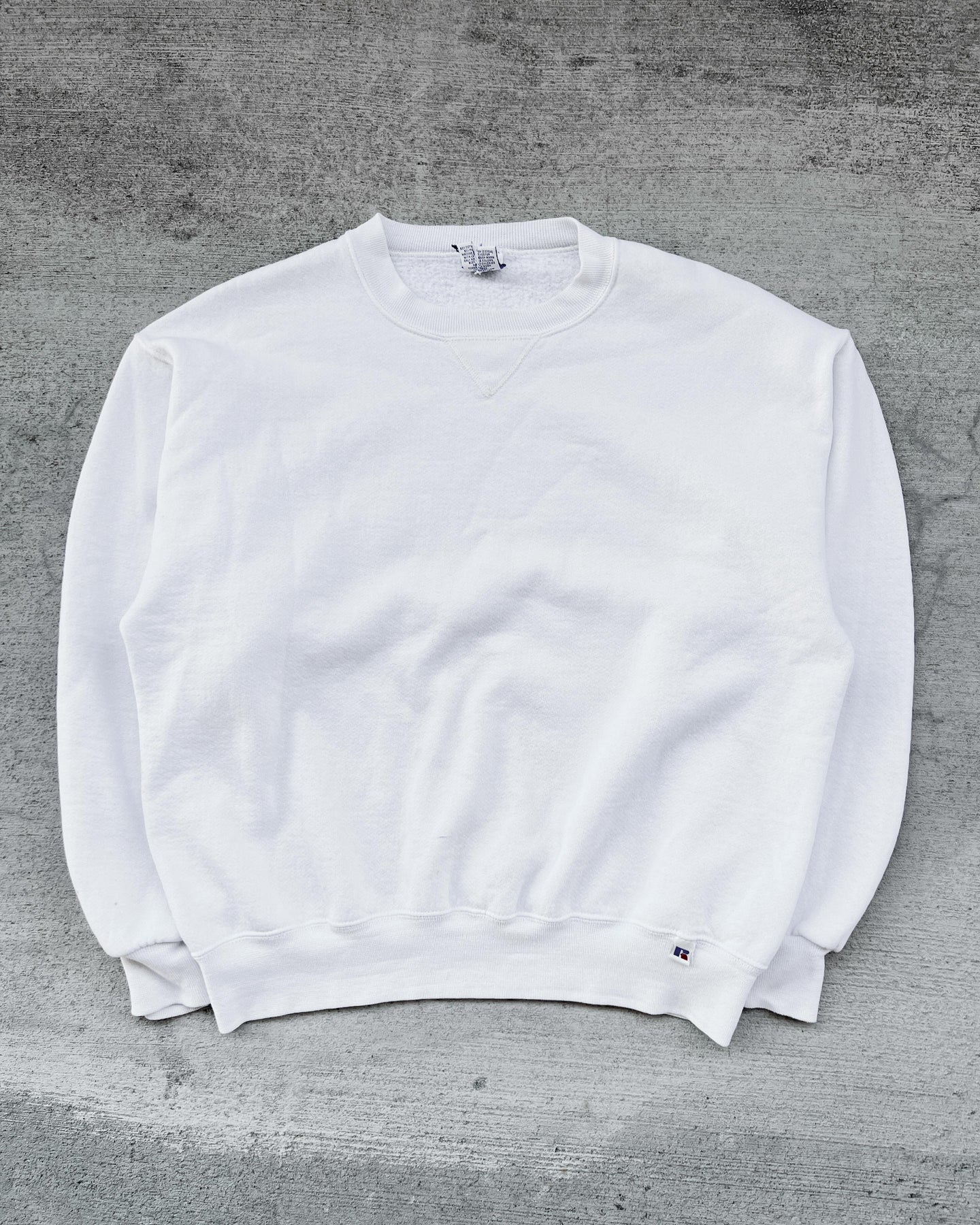 1990s Russell Athletic Cloud White Crewneck - Size X-Large