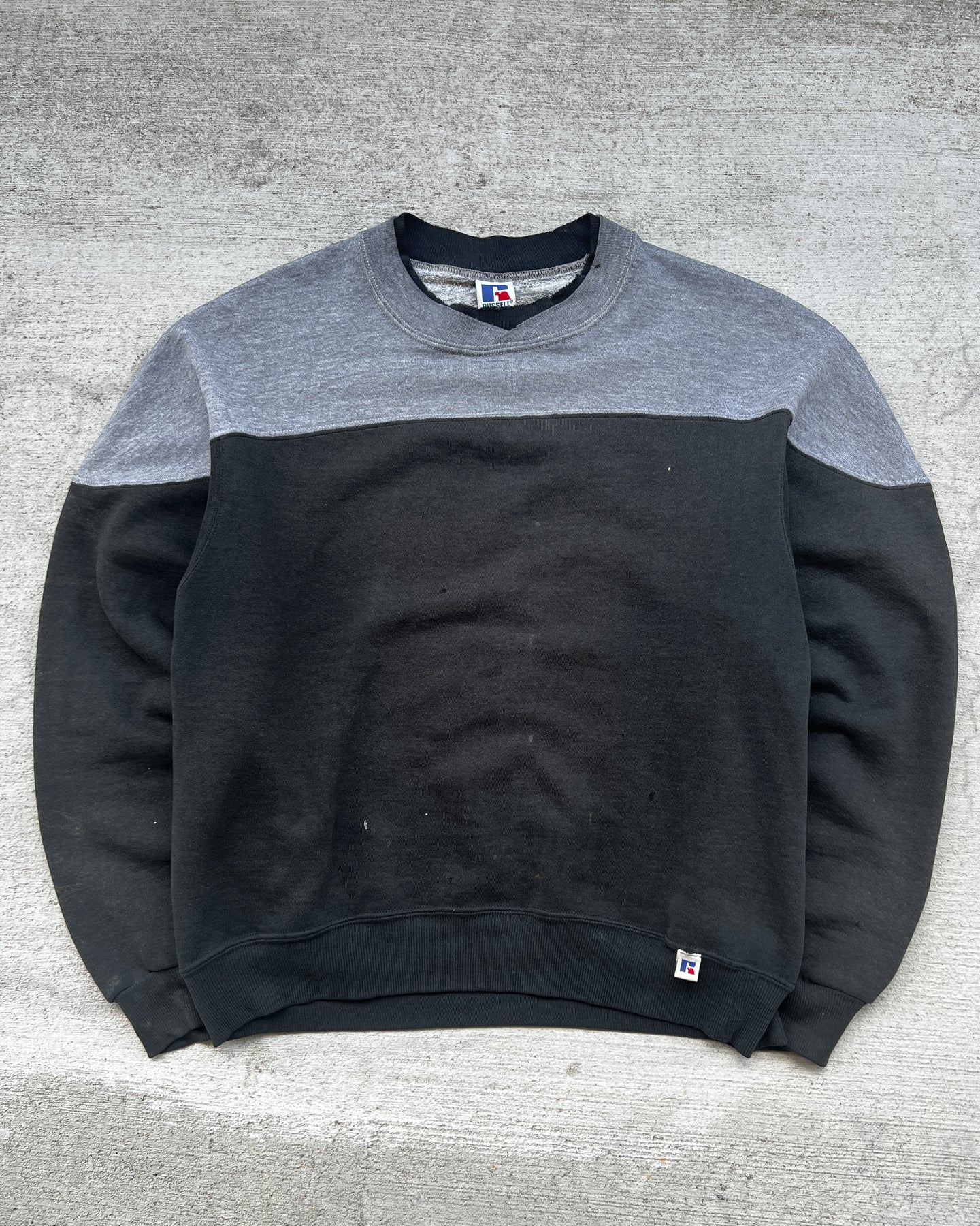 1990s Russell Athletic Colorblock Crewneck Sweatshirt - Size Medium
