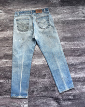 Load image into Gallery viewer, 1990s Levi&#39;s Dirty Wash Repaired Orange Tab 505 - Size 34 x 30
