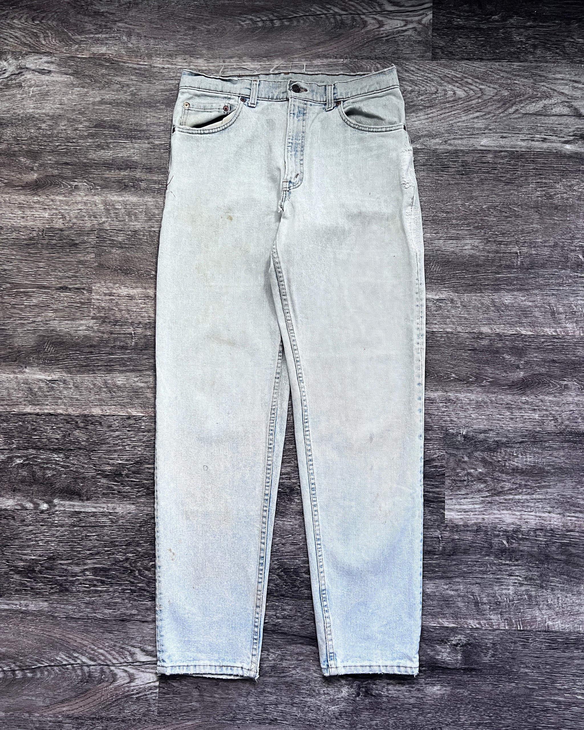 Vintage 1990s Dark Gray Acid Wash Levi's 505s 33x28 Bootcut Denim Jeans order | 90s Acid Wash | Vintage Levis 33