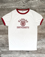 Load image into Gallery viewer, 1980s Champion Harvard University Single Stitch Ringer Tee - Size Large
