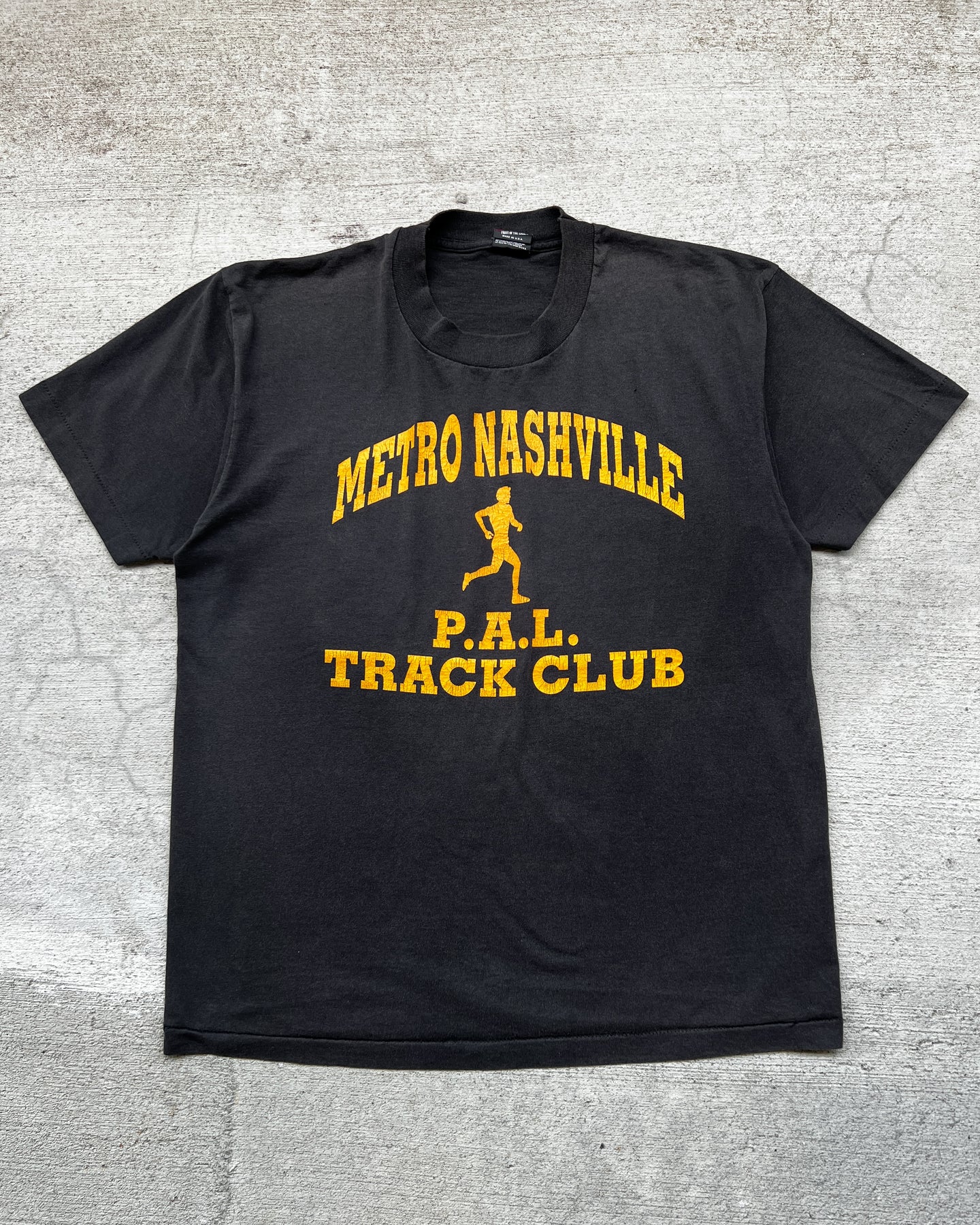 1990s Metro Nashville Track Single Stitch Tee - Size Large