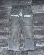 Load image into Gallery viewer, Carhartt Gravel Grey Denim Repaired Double Knee Carpenter Pants - Size 33 x 28

