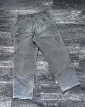 Load image into Gallery viewer, Carhartt Gravel Grey Denim Repaired Double Knee Carpenter Pants - Size 33 x 28
