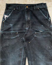 Load image into Gallery viewer, 1990s Carhartt Faded Black Distressed Double Knee Pants - Size 33 x 31
