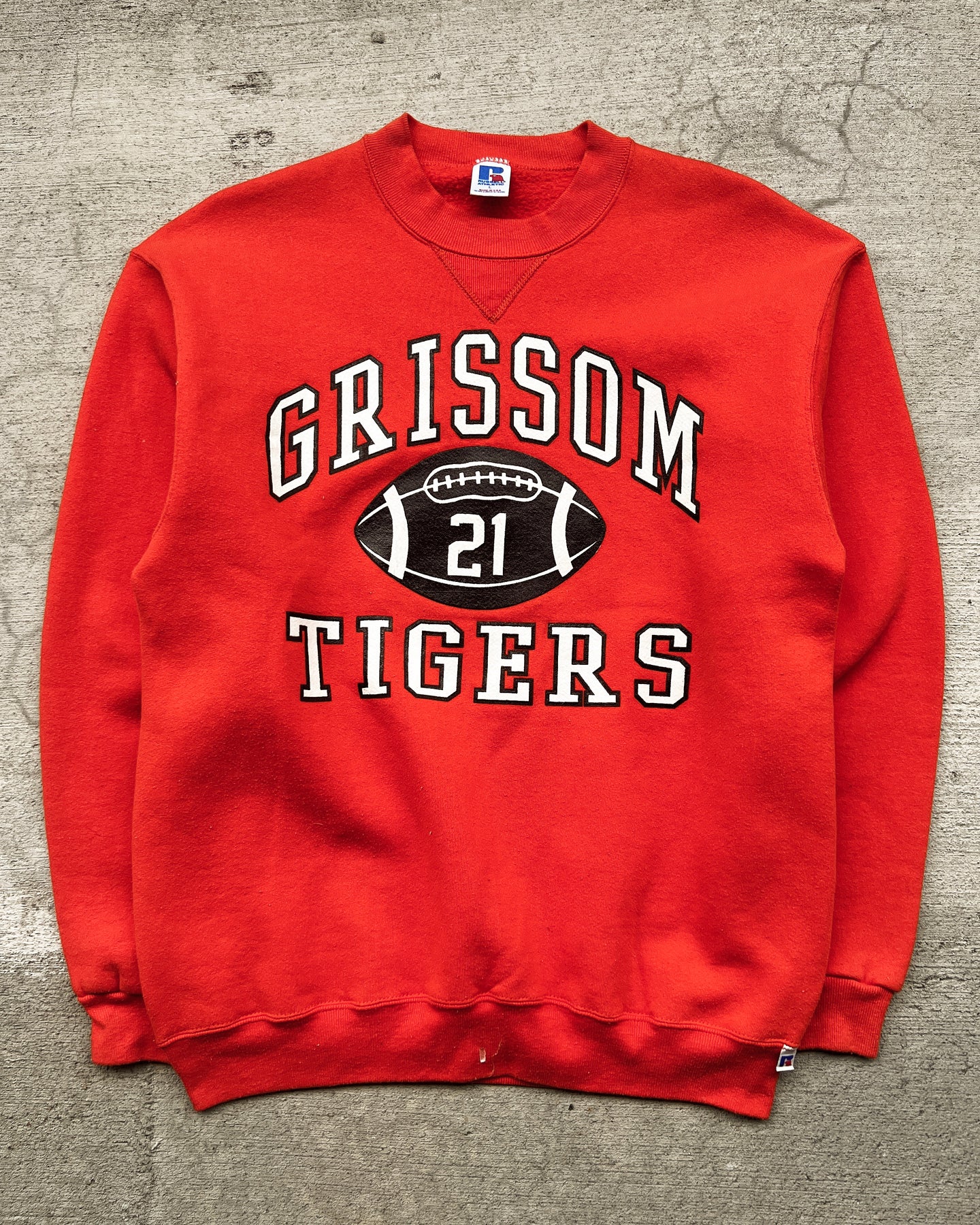 1980s Russell Athletic Grissom Tigers Crewneck Sweatshirt - Size Large