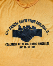 Load image into Gallery viewer, 1970s Russell Black Unionist Coalition Single Stitch Tee - Size Large
