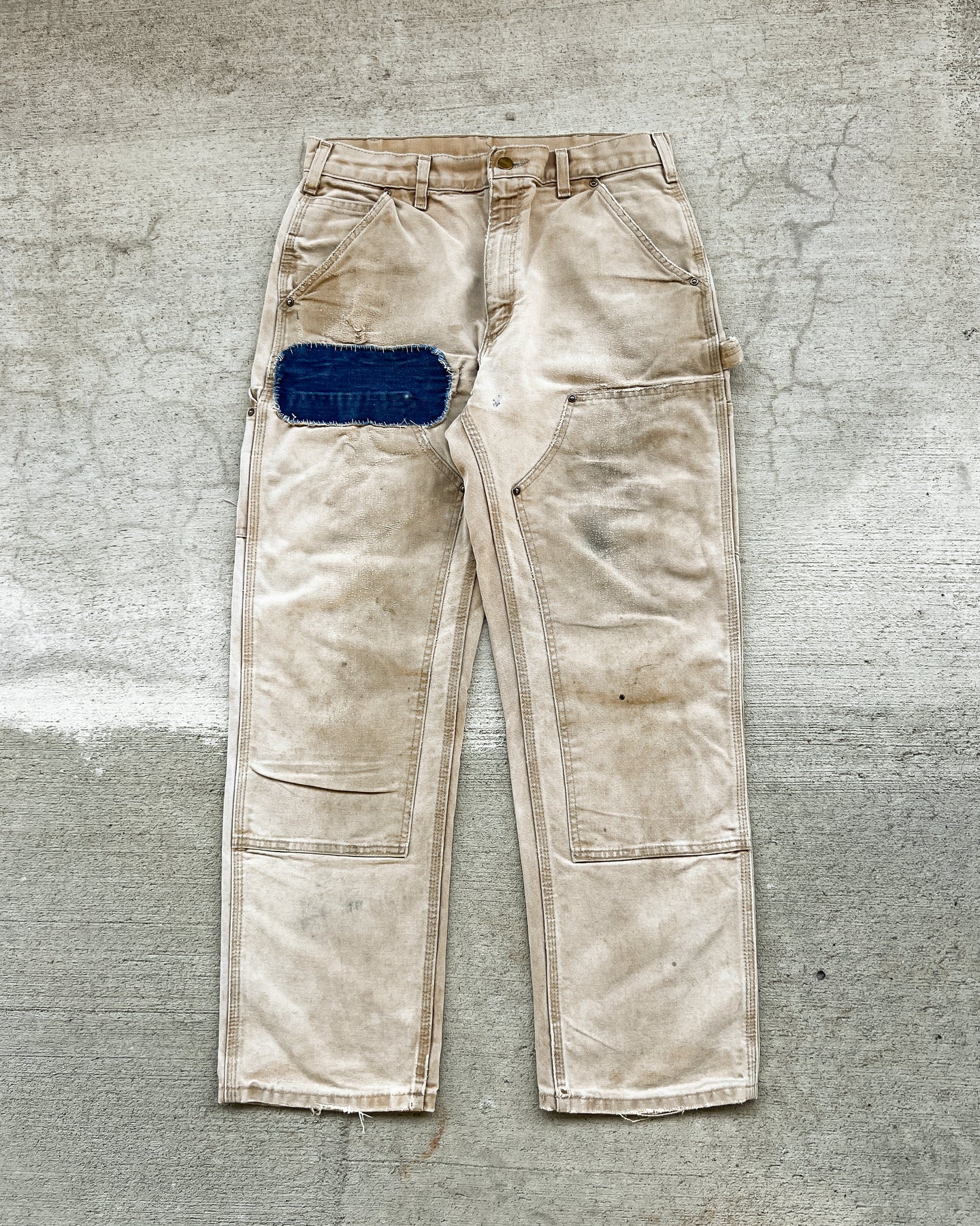 1990s Carhartt Patched Double Knee Carpenter Work Pants - Size 32 x 30