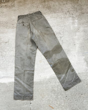Load image into Gallery viewer, 1950s Stained Grey Chino Work Pants - Size 27 x 32

