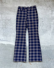 Load image into Gallery viewer, 1970s Polyester Plaid Flare Pants - Size 31 x 36
