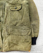 Load image into Gallery viewer, 1970s Sun Faded Olive Hunting Jacket with Removable Hood - Size Large
