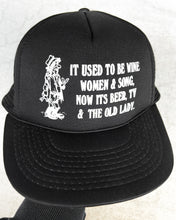 Load image into Gallery viewer, 1980s Beer, TV, and The Old Lady Snapback Trucker - One Size
