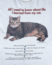 Load image into Gallery viewer, 1990s I Learned from My Cat Single Stitch Beefy Tee - Size Medium

