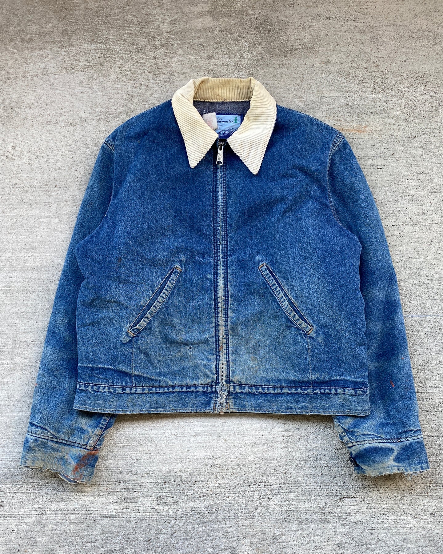 1970s/1980s Denim Work Jacket with Cropped Fit - Size Large