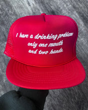 Load image into Gallery viewer, 1980s Drinking Problem Snapback Trucker Hat - One Size
