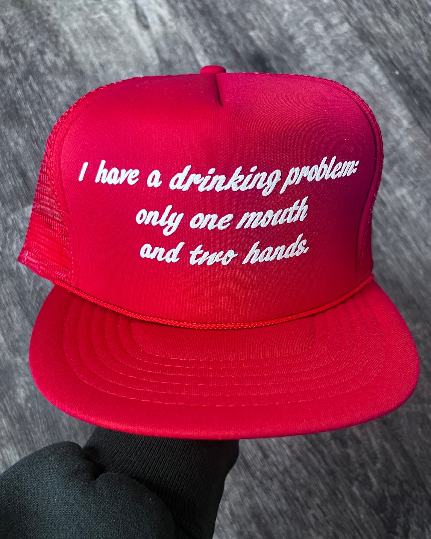 1980s Drinking Problem Snapback Trucker Hat - One Size