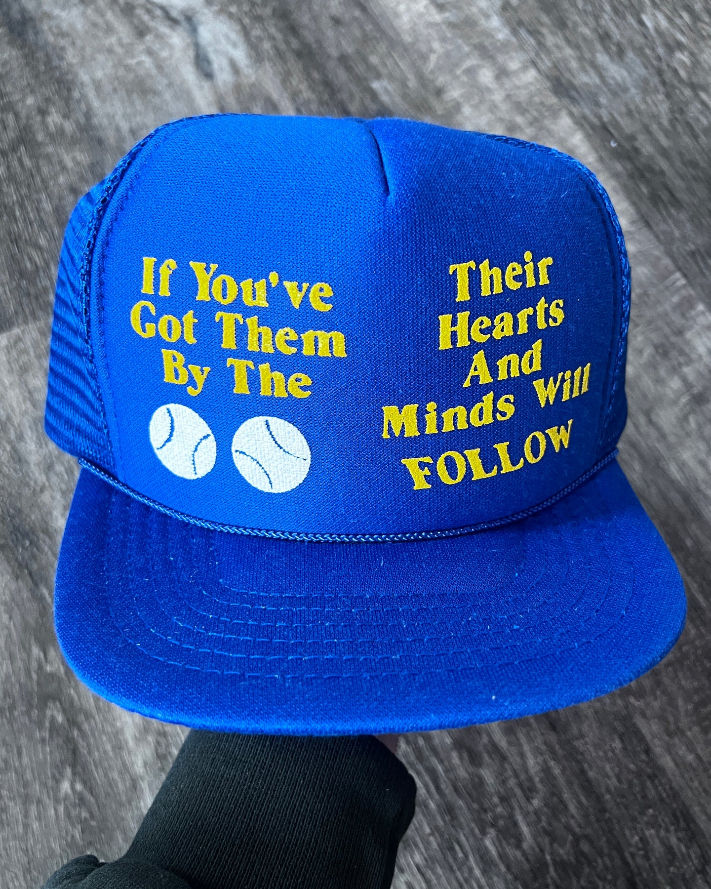 1980s If You've Got Them By the Balls Snapback Trucker Hat - One Size
