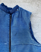Load image into Gallery viewer, 1990s Reversible Denim Puffer Vest - Size Medium
