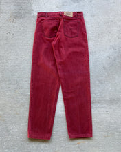 Load image into Gallery viewer, 1990s Levi&#39;s 550 Orange Tab Burgundy Jeans - Size 33 x 32
