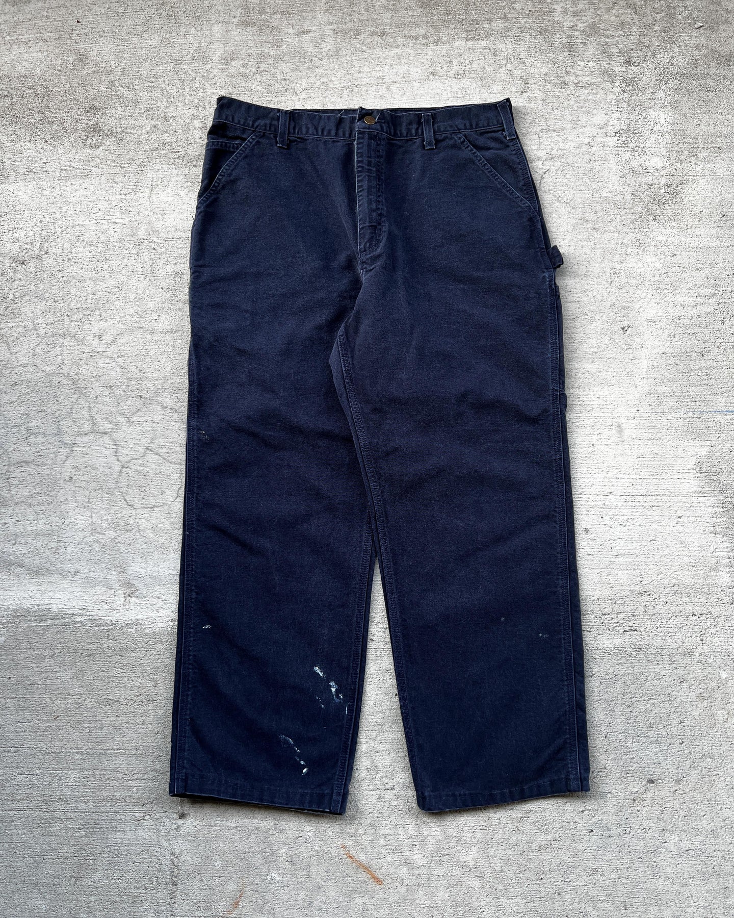 Navy Carhartt Carpenter Work Pants - Size 36 x 29