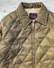 Load image into Gallery viewer, 1970s Quilted Olive Puffer Jacket - Size X-Large
