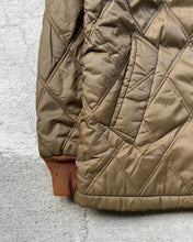 Load image into Gallery viewer, 1970s Quilted Olive Puffer Jacket - Size X-Large
