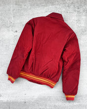 Load image into Gallery viewer, 1990s Blank Corduroy Red Varsity Jacket - Size Medium
