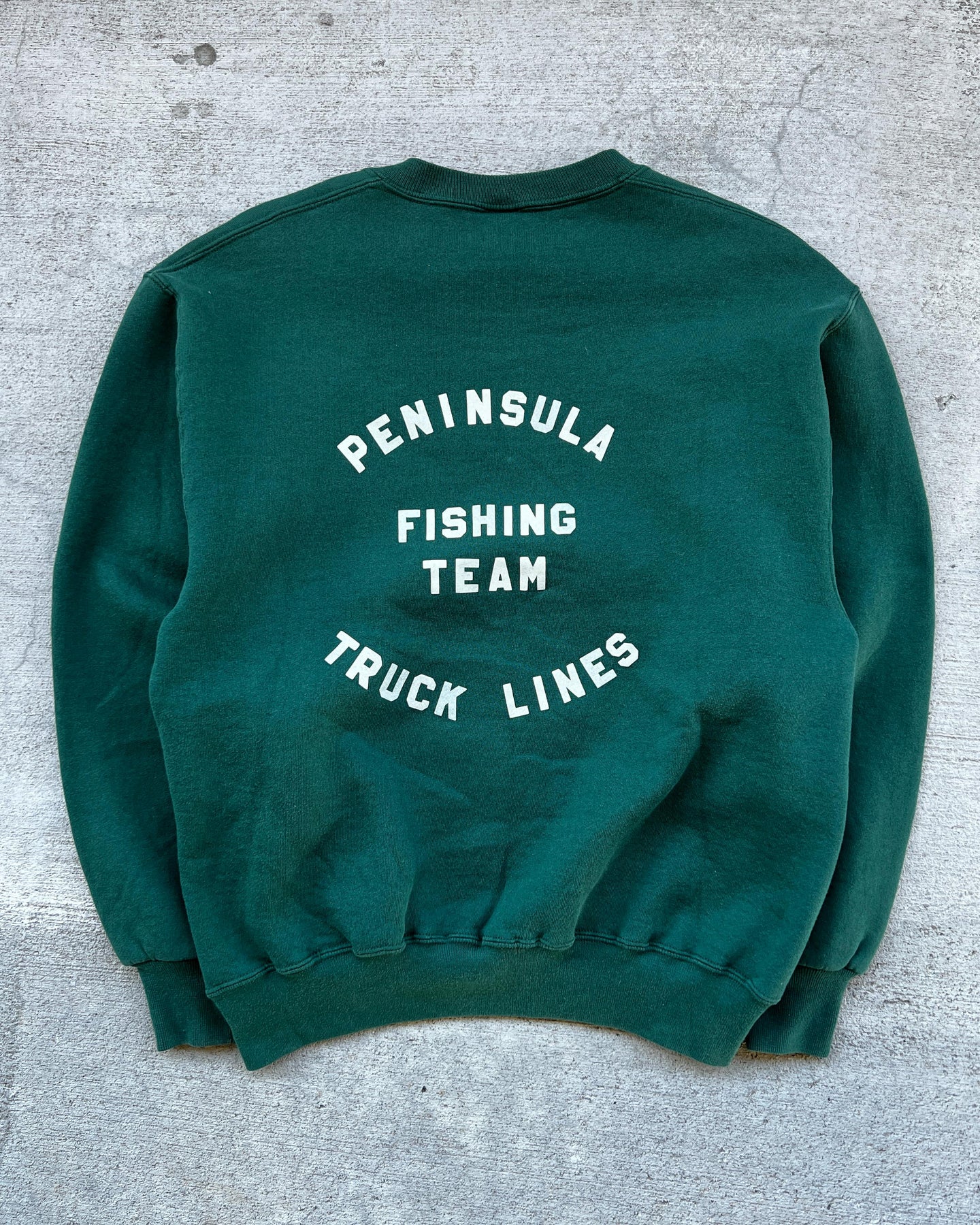 1990s Russell Athletic Fishing Team Pine Green Crewneck - Size Medium