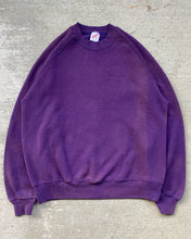 Load image into Gallery viewer, 1990s Sun Faded Eggplant Raglan Cut Crewneck - Size Large
