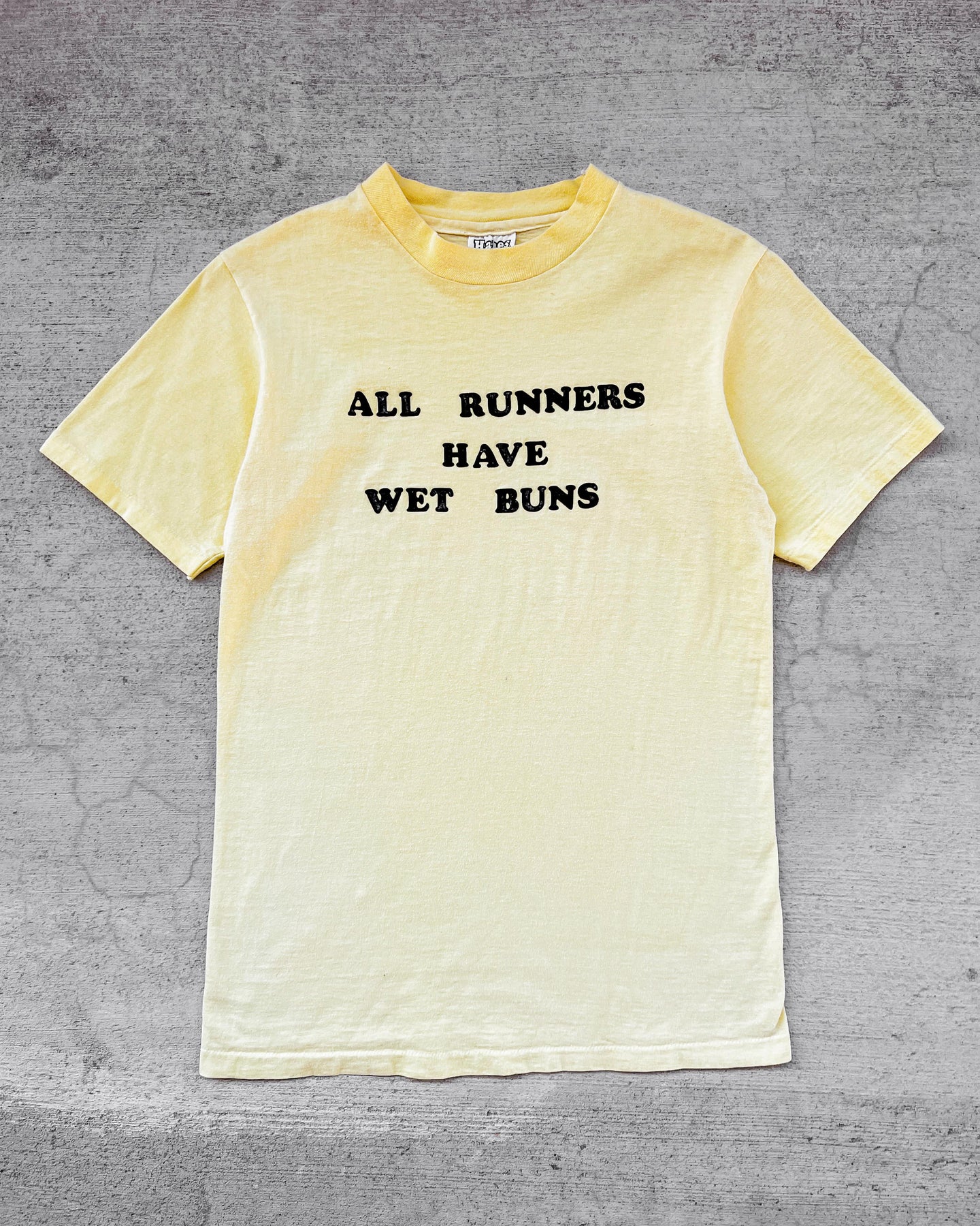1980s All Runners Have Wet Buns Single Stitch Tee - Size Medium