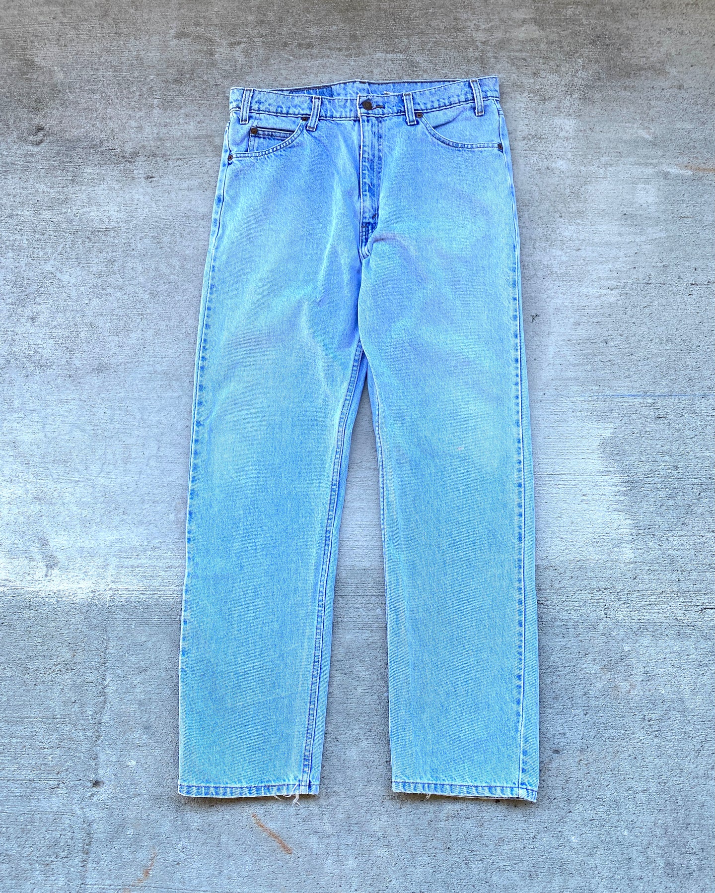 1990s Levi's Orange Tab 505 Light Wash Jeans - Size 34 x 32