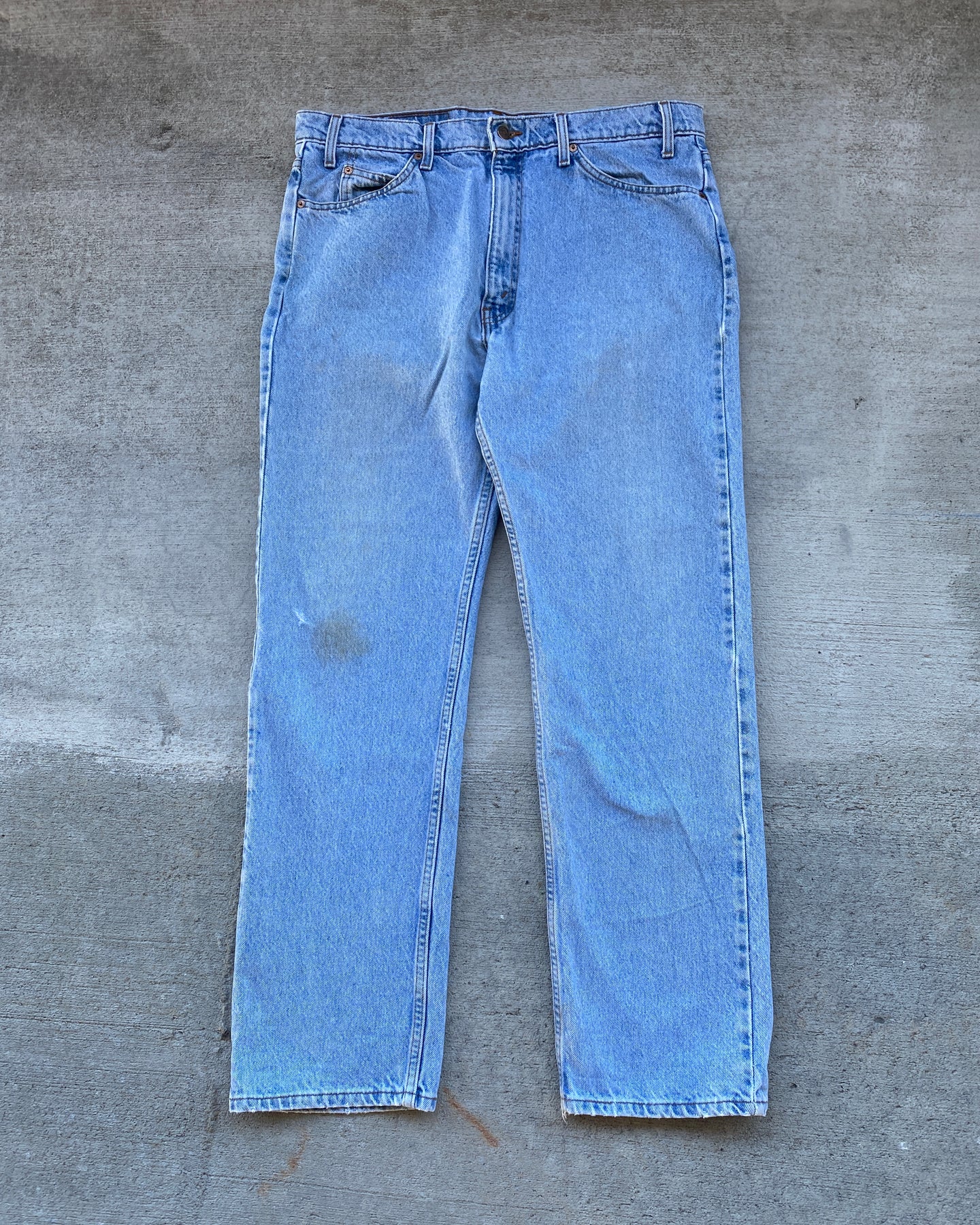 1990s Levi's 505 Orange Tab with Removed Pocket - Size 38 x 32