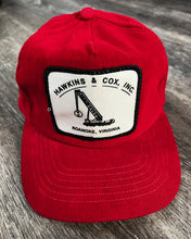 Load image into Gallery viewer, 1990s Hawkins and Cox Red Corduroy Hat - One Size
