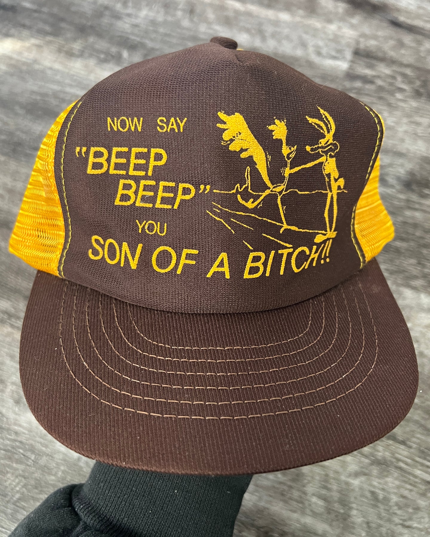1990s Beep Beep Snapback Trucker Hat - One Size