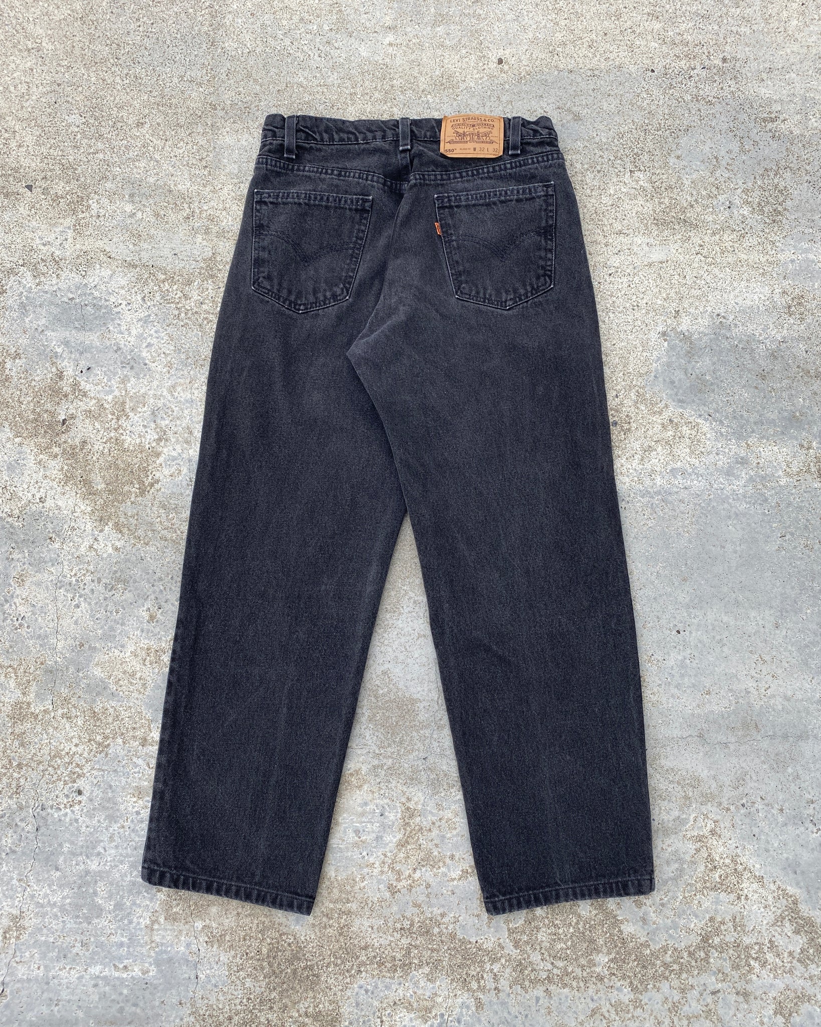 1990s Levi's 550 Orange Tab Black Jeans - Size 31 x 29 – TIRED LAUNDRY
