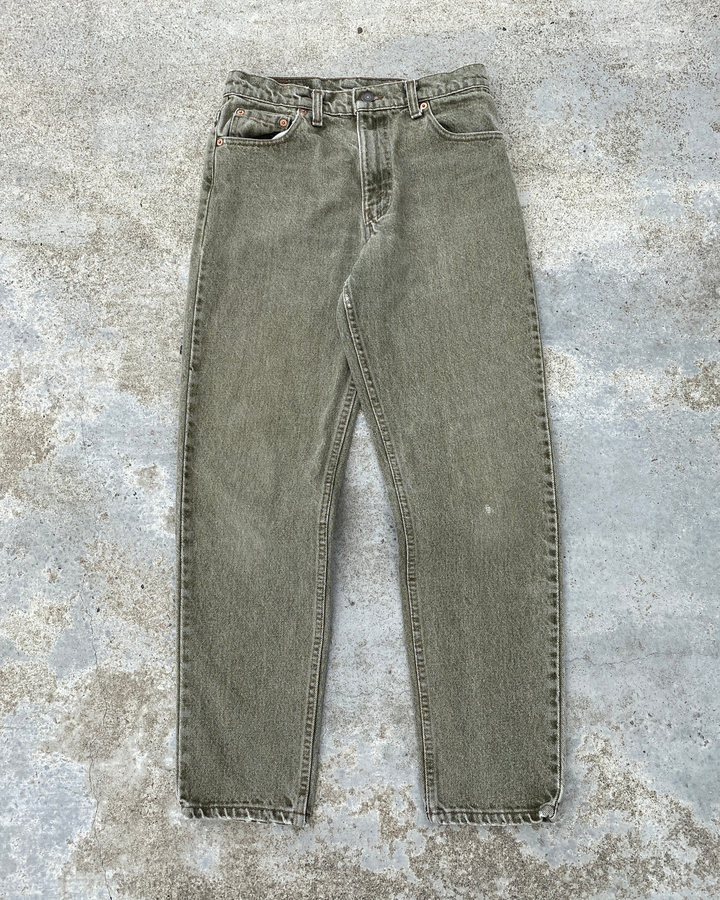 1990s Levi's 550 Sage Green Jeans - Size 30 x 30