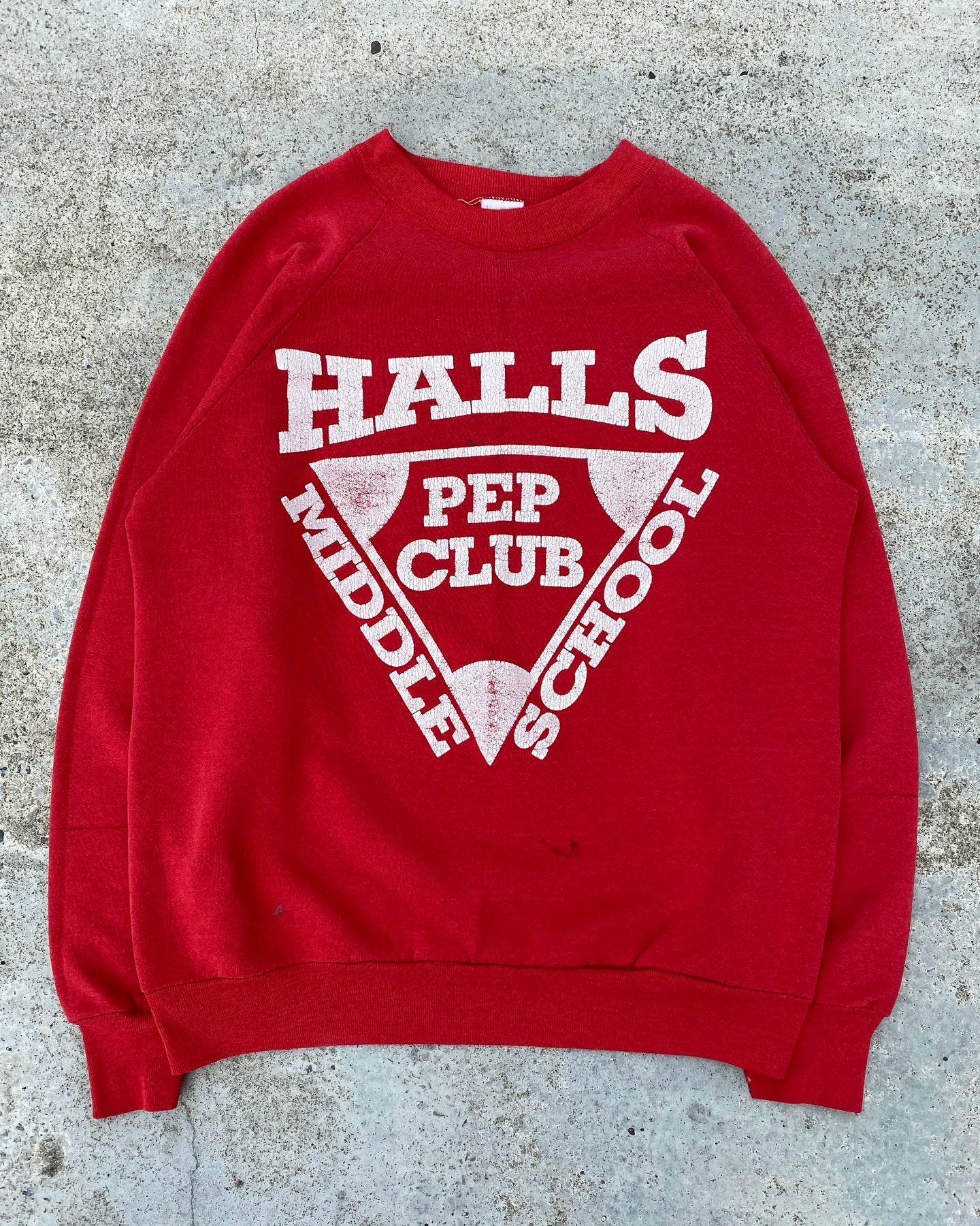 1990s Halls Pep Club Raglan Crewneck - Size Large