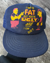 Load image into Gallery viewer, 1980s I May Be Fat Snapback Trucker Hat - One Size
