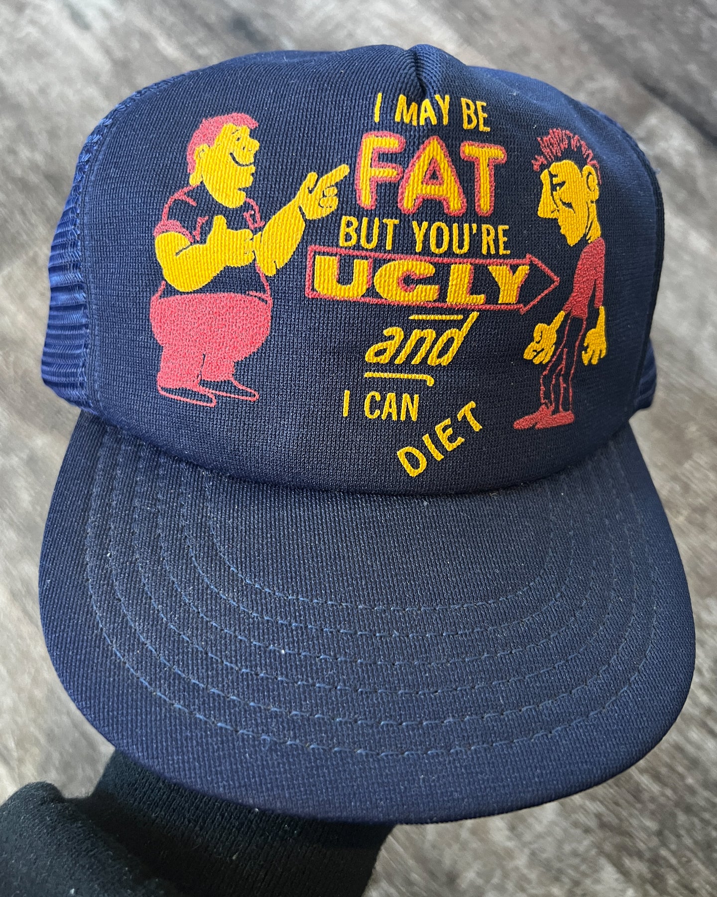 1980s I May Be Fat Snapback Trucker Hat - One Size