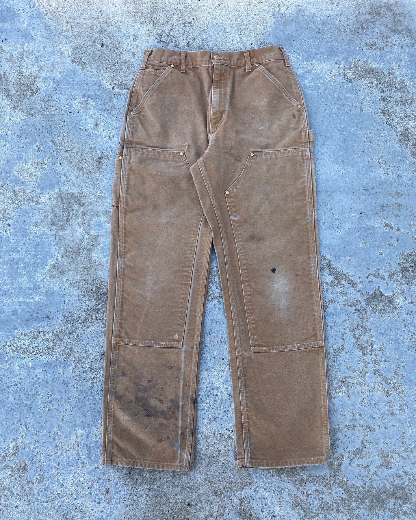 1990s Carhartt Thrashed Double Knee Pants - Size 31 x 31