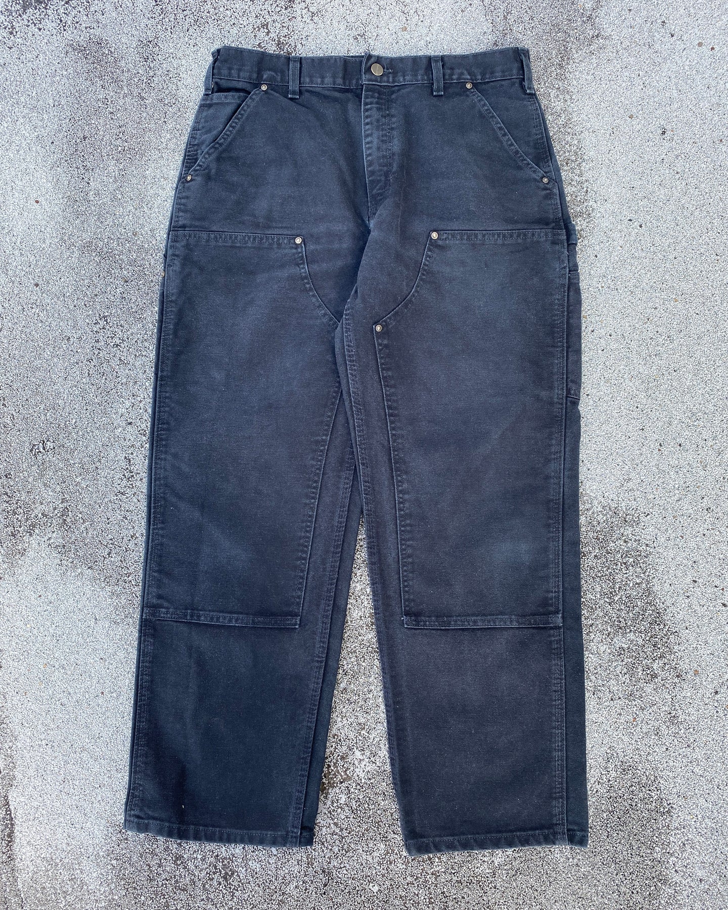 1990s Carhartt Black Double Knee Pants - Size 33 x 30