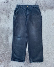 Load image into Gallery viewer, 1990s Black Carhartt Distressed Carpenter Pants - Size 33 x 30

