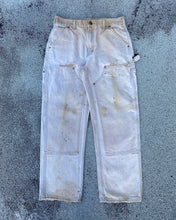 Load image into Gallery viewer, 1990s Sun Bleached and Thrashed Cream Carhartt Double Knee Pants - Size 31 x 29
