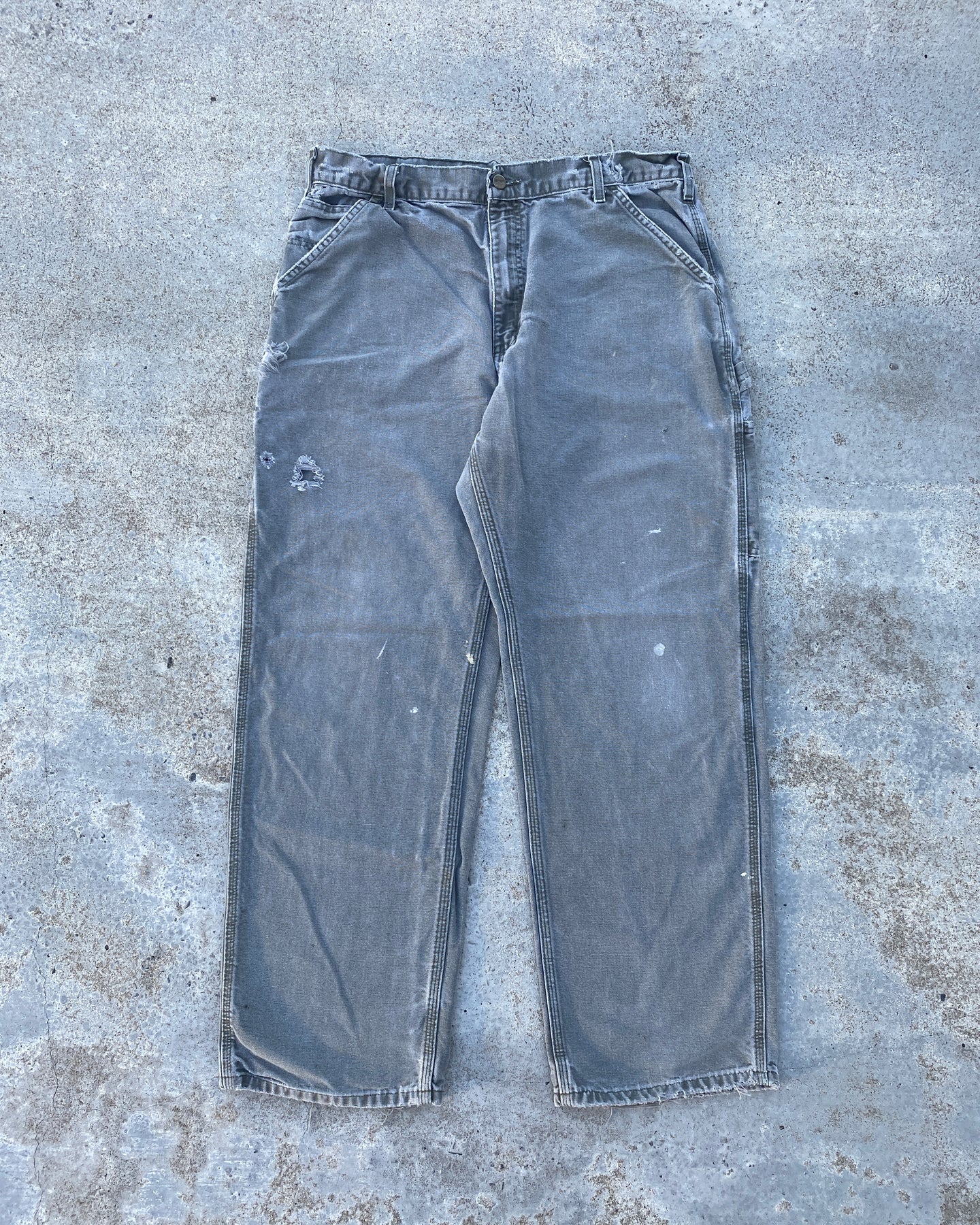 1990s Carhartt Moss Green Carpenter Pants - Size 34 x 30