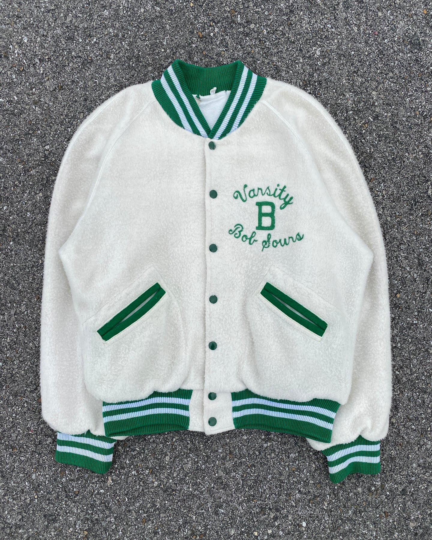 1960s Chainstitch Dragons Varsity Wool Bomber - Size Large