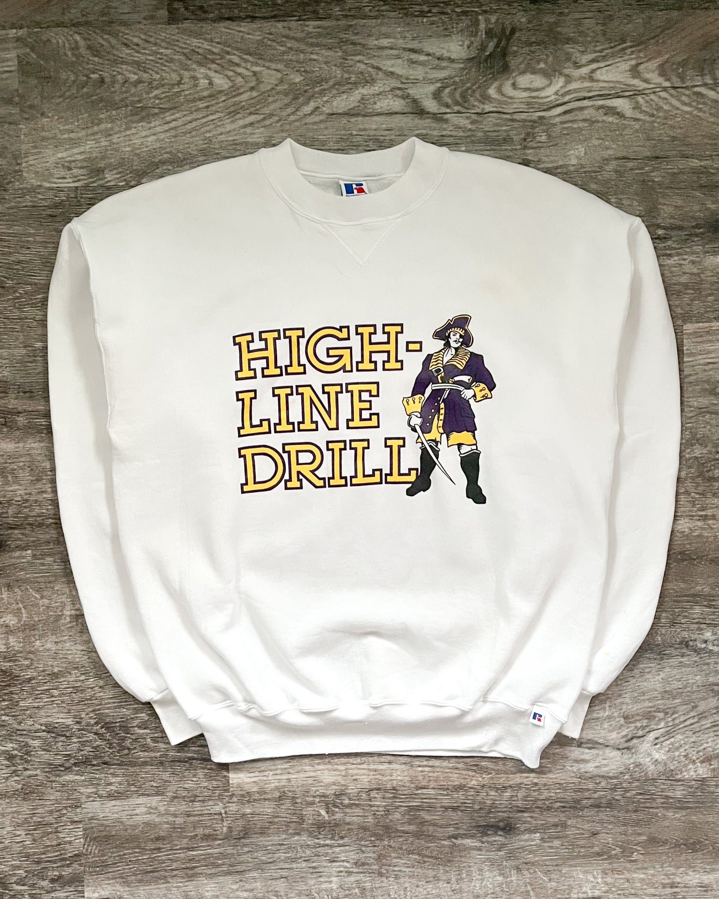 1990s Russell Athletic High Line Drill Crewneck Sweatshirt - Size Large