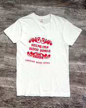 Load image into Gallery viewer, 1980s Kiss Me I&#39;m A Blood Donor Single Stitch Tee - Size Medium

