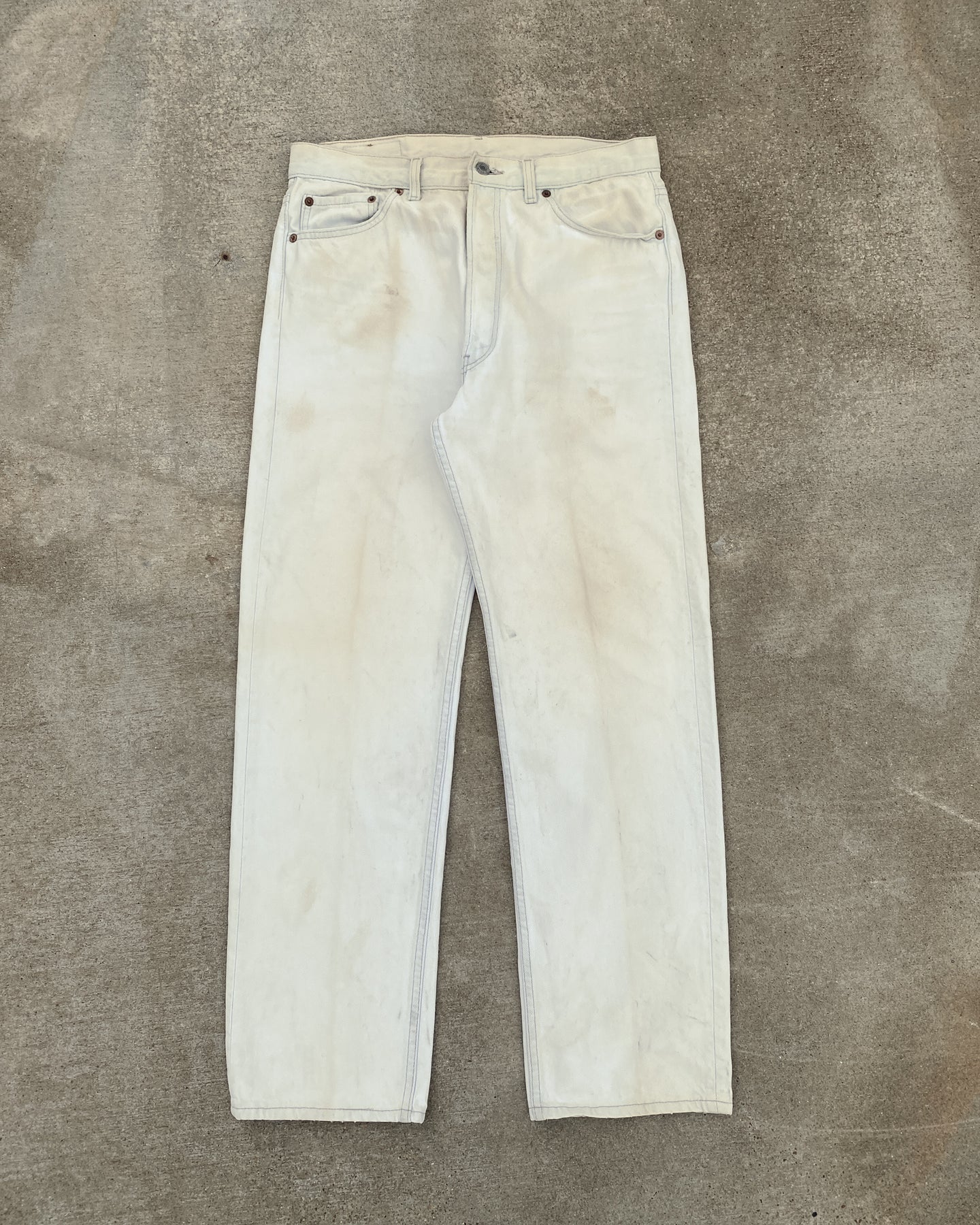 1990s Levi's Sand Stained Off-White 501 - Size 32 x 30