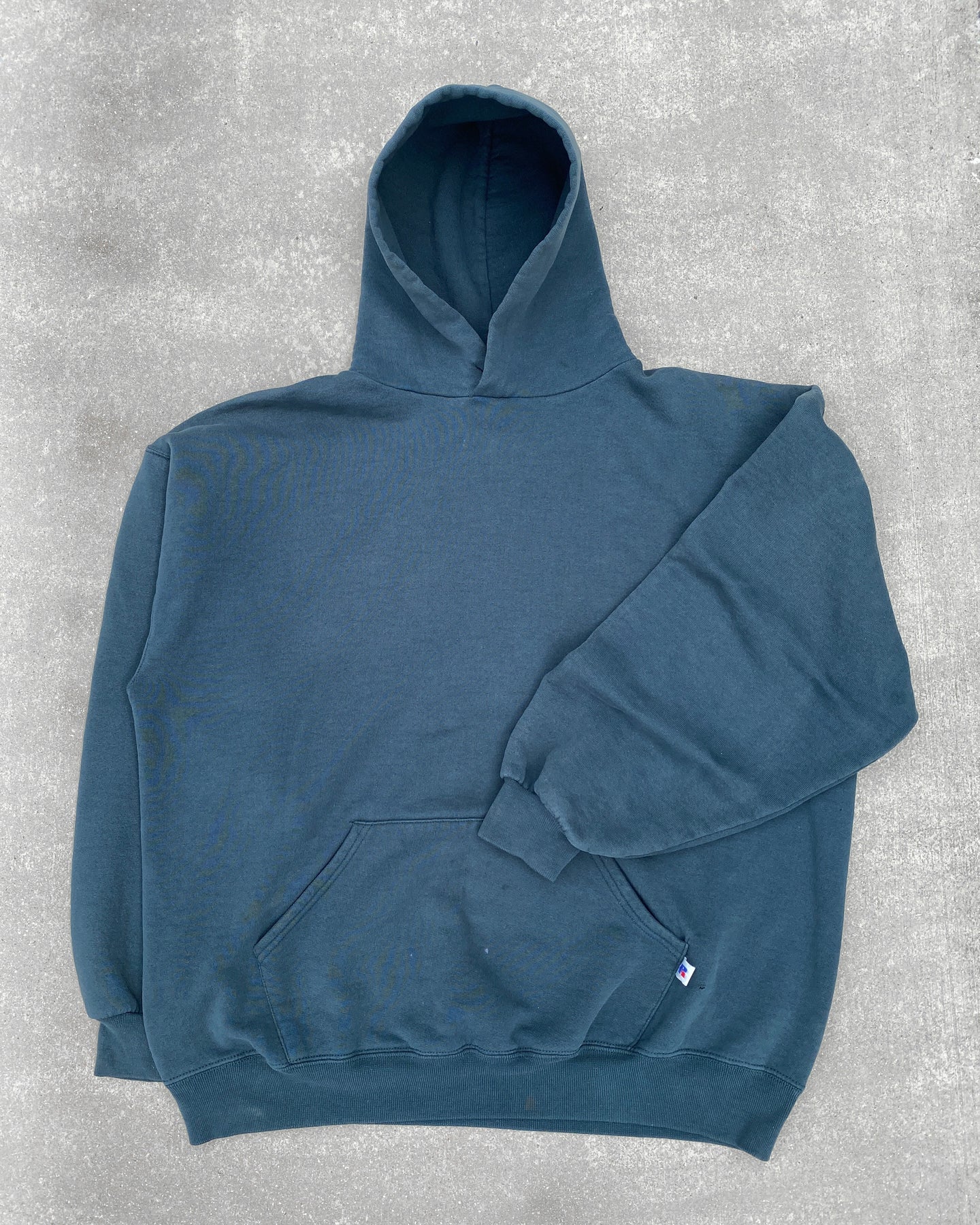 1990s Russell Athletic Deep Sea Green Hoodie - Size X-Large